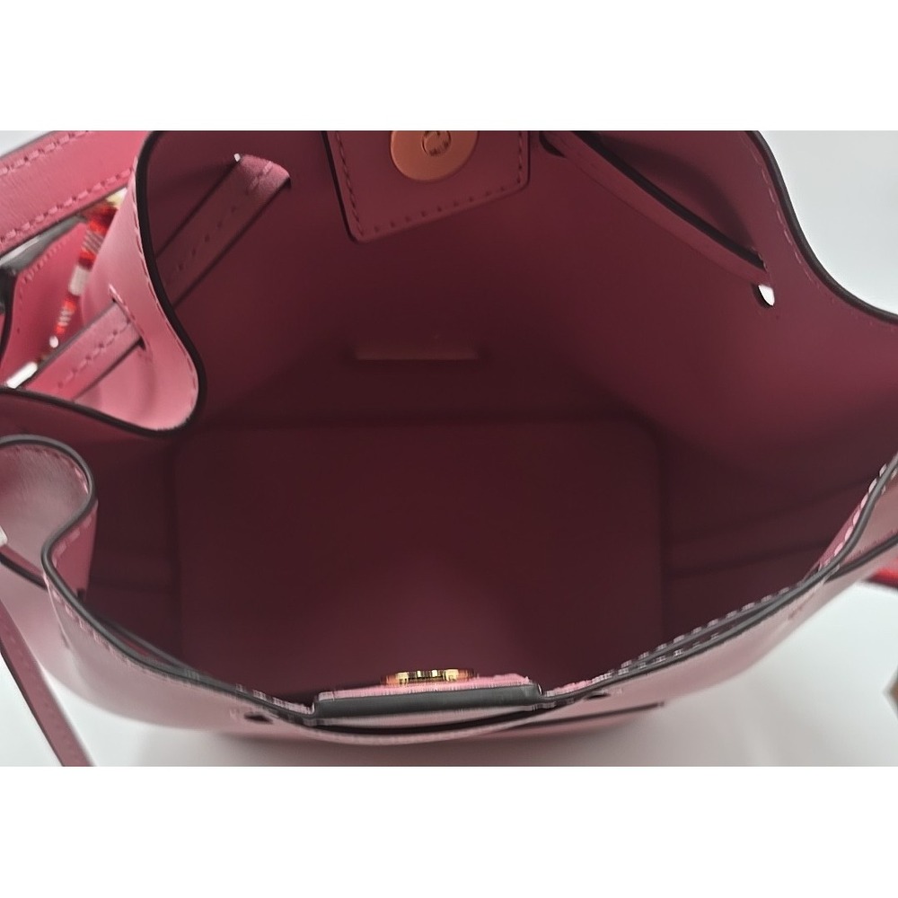 NEW MICHAEL Michael Kors Eden Medium Leather Pink Bucket Shoulder Bag MSRP $398. - Picture 11 of 16